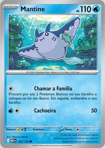 Carta Mantine (032/132) do set Megaevolução — Pokémon TCG | Bynx