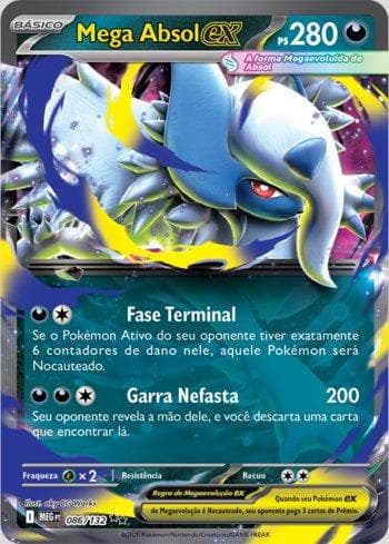 Carta Mega Absol ex (086/132) do set Megaevolução — Pokémon TCG | Bynx
