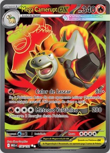Carta Mega Camerupt ex (156/132) do set Megaevolução — Pokémon TCG | Bynx