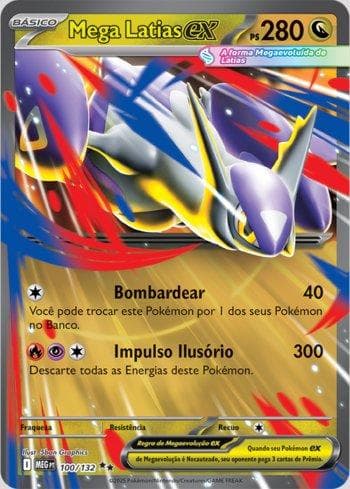 Carta Mega Latias ex (100/132) do set Megaevolução — Pokémon TCG | Bynx