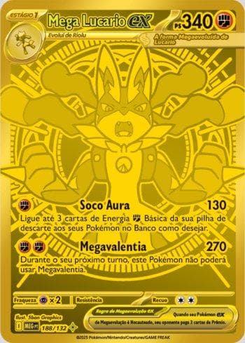 Carta Mega Lucario ex (188/132) do set Megaevolução — Pokémon TCG | Bynx
