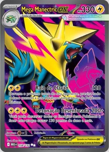 Carta Mega Manectric ex (158/132) do set Megaevolução — Pokémon TCG | Bynx