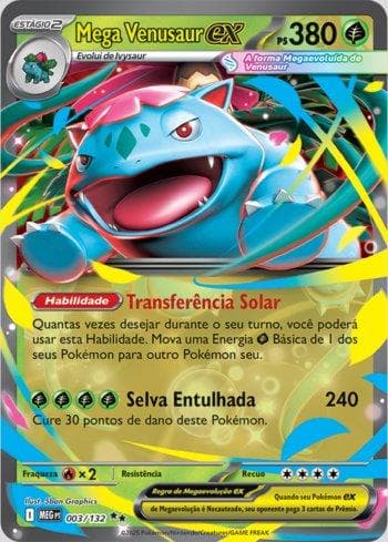 Carta Mega Venusaur ex (003/132) do set Megaevolução — Pokémon TCG | Bynx