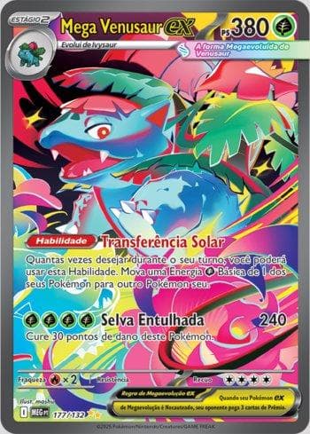 Carta Mega Venusaur ex (177/132) do set Megaevolução — Pokémon TCG | Bynx