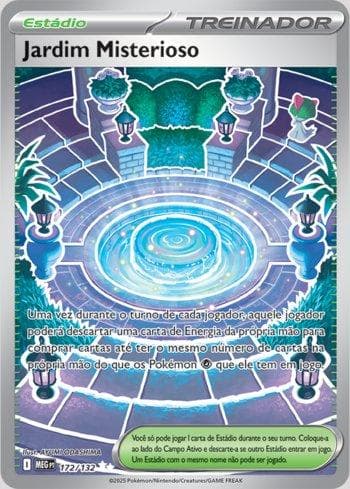 Carta Mystery Garden (172/132) do set Megaevolução — Pokémon TCG | Bynx