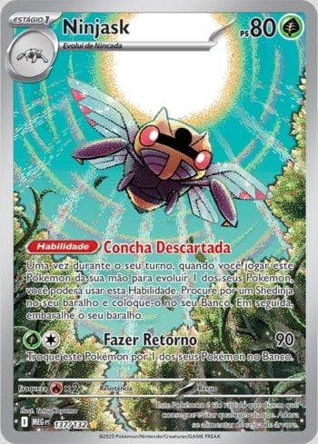Carta Ninjask (137/132) do set Megaevolução — Pokémon TCG | Bynx