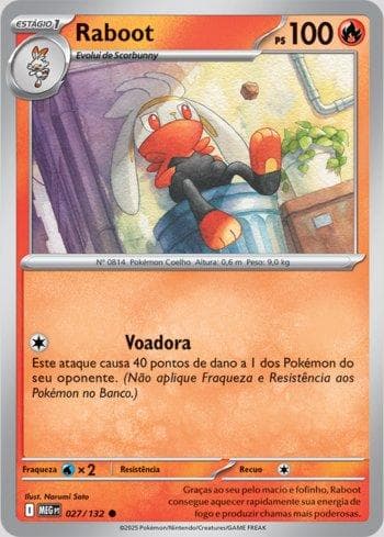 Carta Raboot (027/132) do set Megaevolução — Pokémon TCG | Bynx
