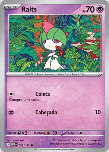 Carta Ralts (058/132) do set Megaevolução — Pokémon TCG | Bynx