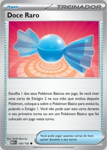 Carta Rare Candy (125/132) do set Megaevolução — Pokémon TCG | Bynx