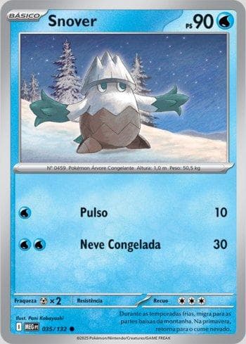Carta Snover (035/132) do set Megaevolução — Pokémon TCG | Bynx