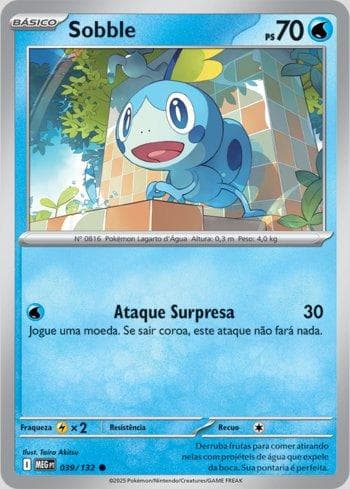 Carta Sobble (039/132) do set Megaevolução — Pokémon TCG | Bynx