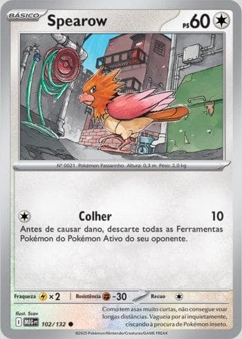 Carta Spearow (102/132) do set Megaevolução — Pokémon TCG | Bynx