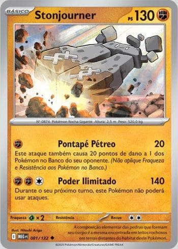 Carta Stonjourner (081/132) do set Megaevolução — Pokémon TCG | Bynx