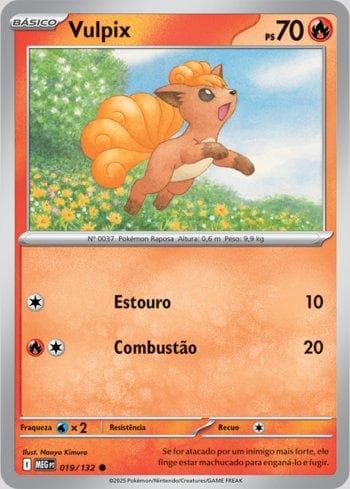 Carta Vulpix (019/132) do set Megaevolução — Pokémon TCG | Bynx