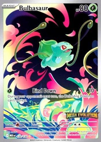 Carta Bulbasaur (Mega Evolution Stamp) #133b do set Mega Evolution Promos — Pokémon TCG | Bynx