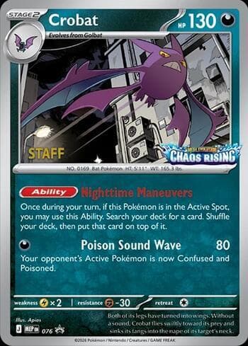 Carta Crobat (Staff) #076b do set Mega Evolution Promos — Pokémon TCG | Bynx