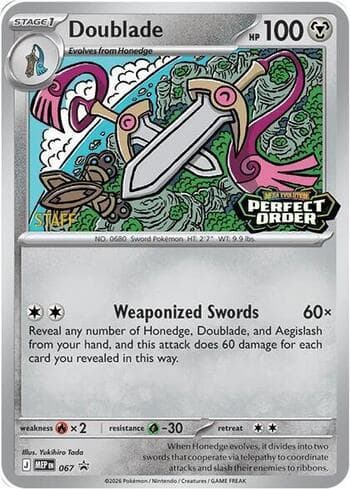 Carta Doublade (Staff) #067b do set Mega Evolution Promos — Pokémon TCG | Bynx