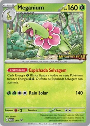 Carta Meganium #001 do set Mega Evolution Promos — Pokémon TCG | Bynx