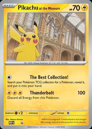 Carta Pikachu at the Museum (Oversized) #NHM1 do set Mega Evolution Promos — Pokémon TCG | Bynx