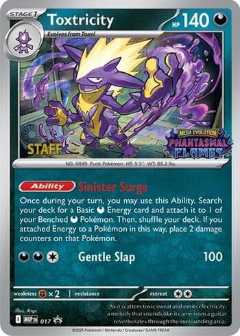 Carta Toxtricity (Staff) #017b do set Mega Evolution Promos — Pokémon TCG | Bynx