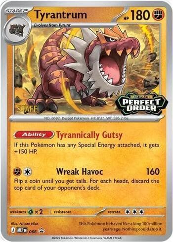 Carta Tyrantrum (Staff) #066b do set Mega Evolution Promos — Pokémon TCG | Bynx