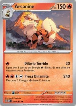 Carta Arcanine (059/165) do set 151 — Pokémon TCG | Bynx