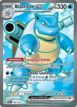Carta Blastoise ex (184/165) do set 151 — Pokémon TCG | Bynx