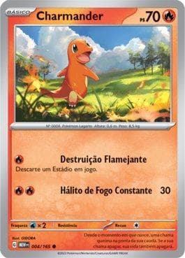 Carta Charmander (004/165) do set 151 — Pokémon TCG | Bynx