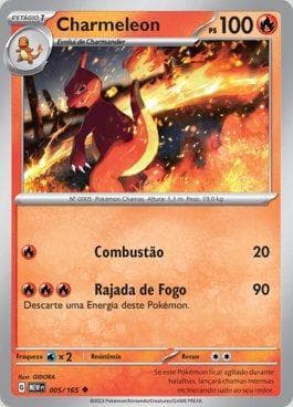 Carta Charmeleon (005/165) do set 151 — Pokémon TCG | Bynx