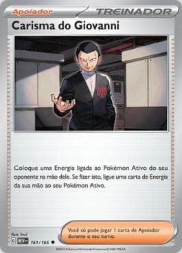 Carta Giovanni's Charisma (161/165) do set 151 — Pokémon TCG | Bynx