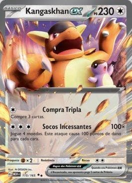 Carta Kangaskhan ex (115/165) do set 151 — Pokémon TCG | Bynx