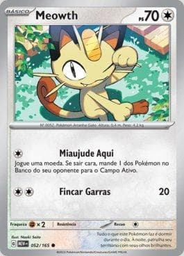 Carta Meowth (052/165) do set 151 — Pokémon TCG | Bynx