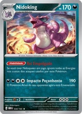 Carta Nidoking (034/165) do set 151 — Pokémon TCG | Bynx