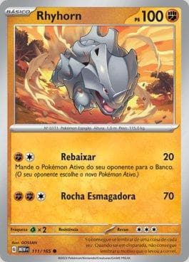 Carta Rhyhorn (111/165) do set 151 — Pokémon TCG | Bynx