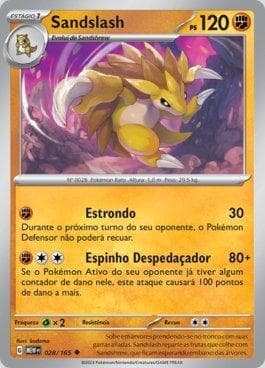 Carta Sandslash (028/165) do set 151 — Pokémon TCG | Bynx