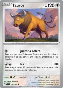 Carta Tauros (128/165) do set 151 — Pokémon TCG | Bynx