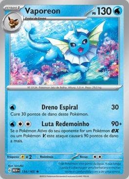 Carta Vaporeon (134/165) do set 151 — Pokémon TCG | Bynx