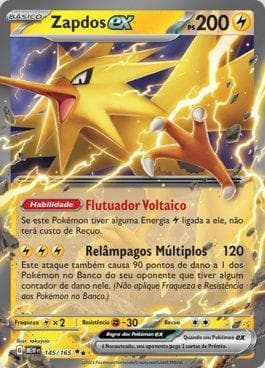 Carta Zapdos ex (145/165) do set 151 — Pokémon TCG | Bynx