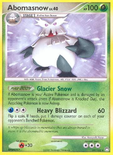 Carta Abomasnow (19/123) do set Tesouros Misteriosos — Pokémon TCG | Bynx