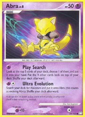 Carta Abra (69/123) do set Tesouros Misteriosos — Pokémon TCG | Bynx