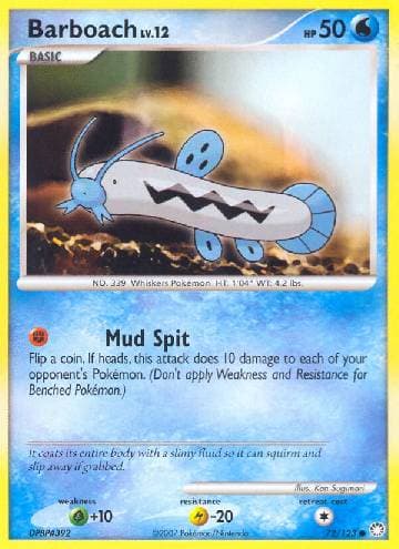 Carta Barboach (72/123) do set Tesouros Misteriosos — Pokémon TCG | Bynx