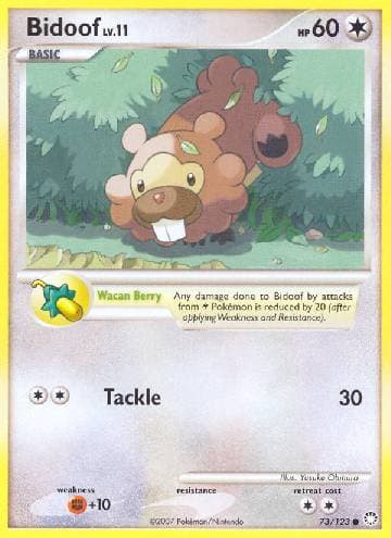 Carta Bidoof (73/123) do set Tesouros Misteriosos — Pokémon TCG | Bynx