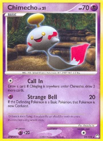 Carta Chimecho (22/123) do set Tesouros Misteriosos — Pokémon TCG | Bynx