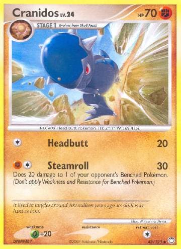 Carta Cranidos (43/123) do set Tesouros Misteriosos — Pokémon TCG | Bynx