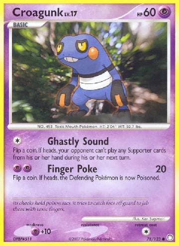 Carta Croagunk (78/123) do set Tesouros Misteriosos — Pokémon TCG | Bynx