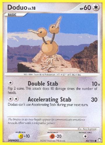 Carta Doduo (80/123) do set Tesouros Misteriosos — Pokémon TCG | Bynx