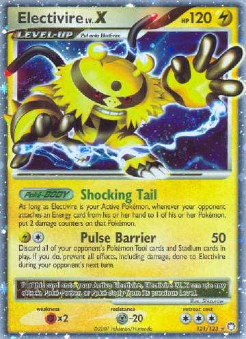 Carta Electivire LV.X (121/123) do set Tesouros Misteriosos — Pokémon TCG | Bynx