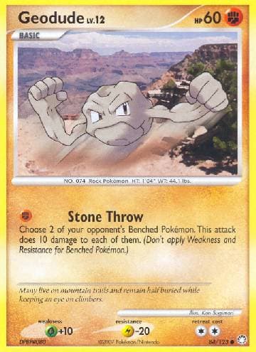 Carta Geodude (84/123) do set Tesouros Misteriosos — Pokémon TCG | Bynx