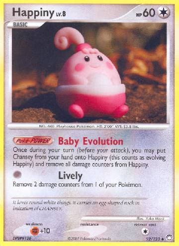 Carta Happiny (52/123) do set Tesouros Misteriosos — Pokémon TCG | Bynx