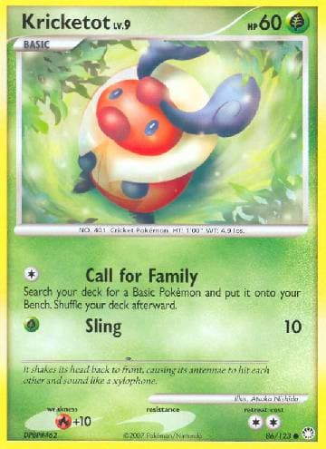 Carta Kricketot (86/123) do set Tesouros Misteriosos — Pokémon TCG | Bynx
